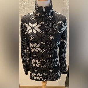 SPYDER Alpine Chic Snowflake 1/4 Zip Pullover Sweater